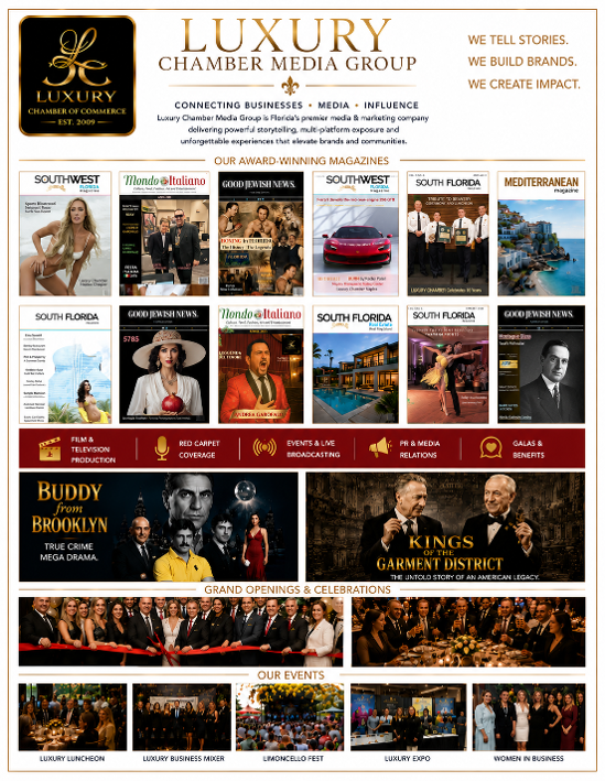 SOUTHWEST FLORIDA magazine contact page - part of LUXURY CHAMBER MEDIA GROUP