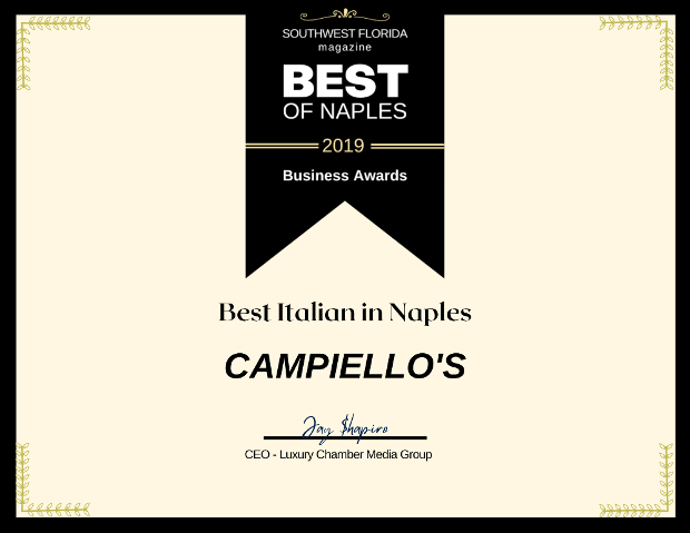 Campiello - best Italian in Naples 2019 - Southwest Florida Magazine