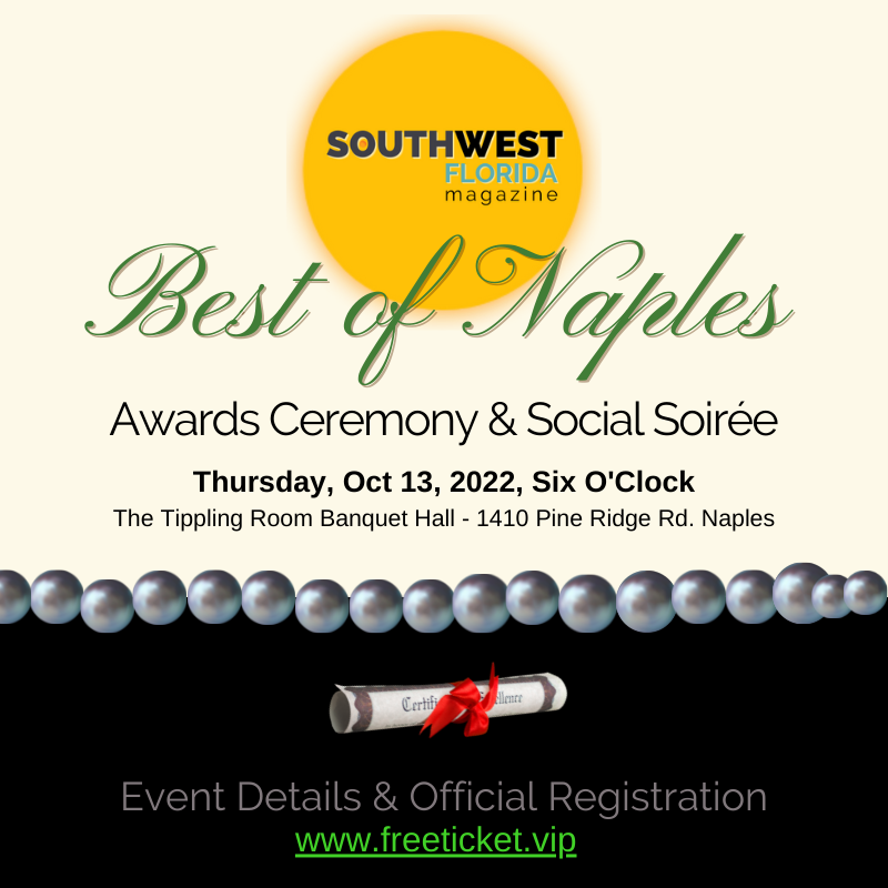 Best of Naples 2022 - The Official Event Flyer - South Street Naples Bar and Grill in the Tippling Room