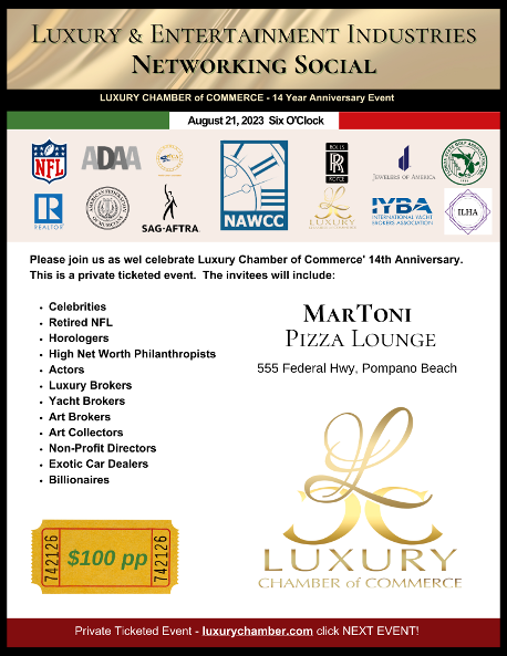 Luxury and Entertainment Industry Networking Soiree